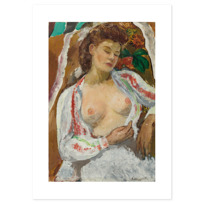 Art Print "Femme aux seins nus assise"